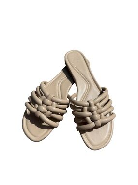 Zara Bone Tube Strap Sandal Slides